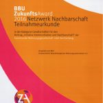 KWG bei BBU-WETTBEWERB 2016 „Netzwerk Nachbarschaft“ dabei